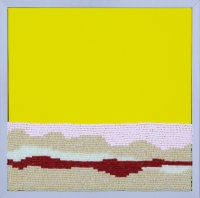Glass beads on cotton 2016