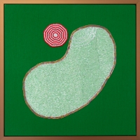 Glass beads on cotton 2018