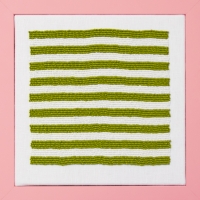 Glass beads on linen 2018